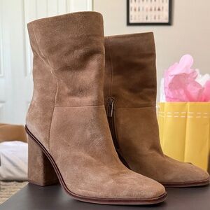 Vince Camuto Brown Suede Heeled Boots
